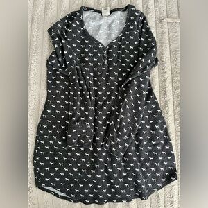 PINK Victoria's Secret black and White Dog Print dress / PJ